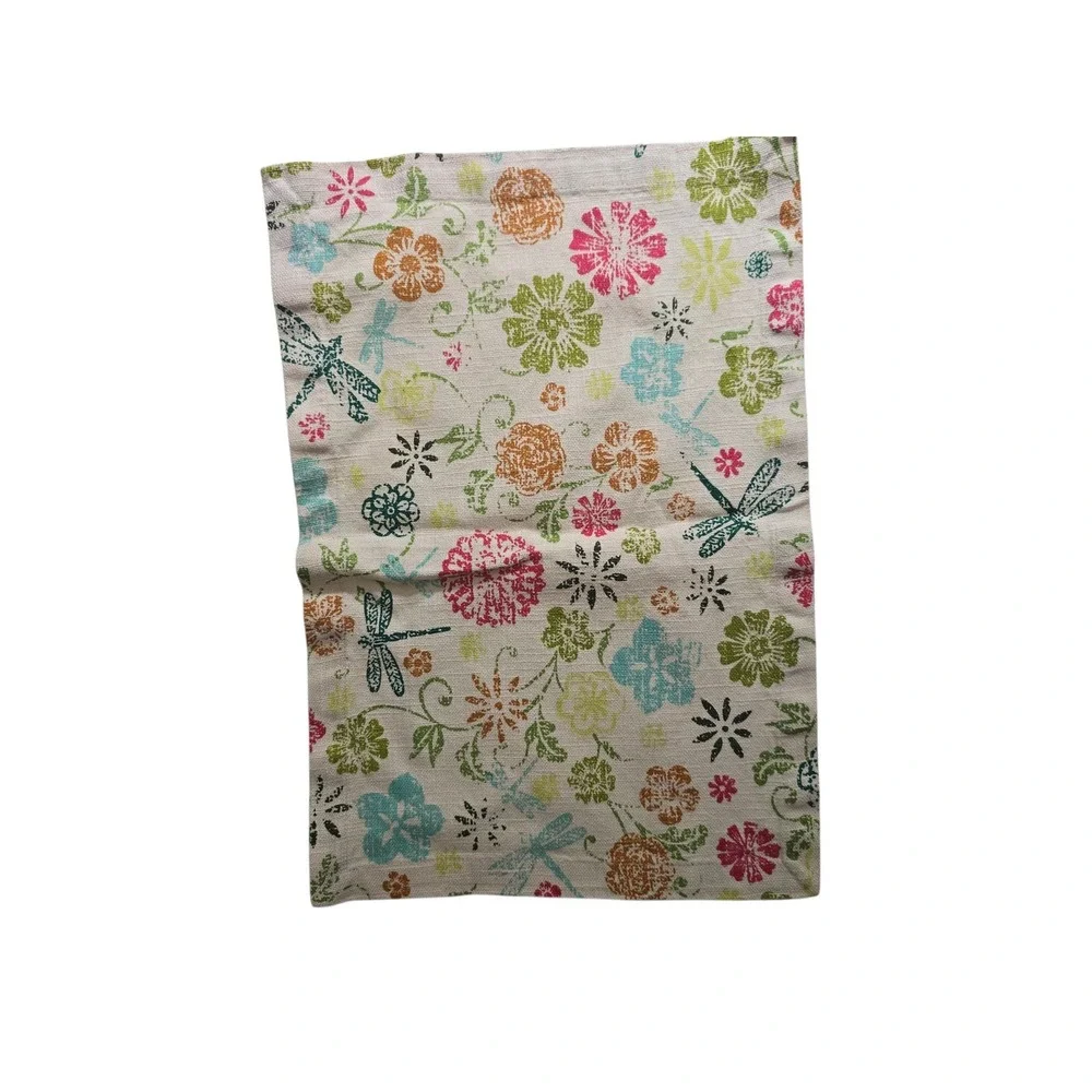Park Designs Floral Dragonfly Cotton Hand Towels Set of 2 Placemats 13x19